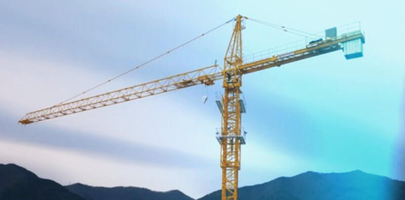 작업중인-노란색-타워크레인-한대