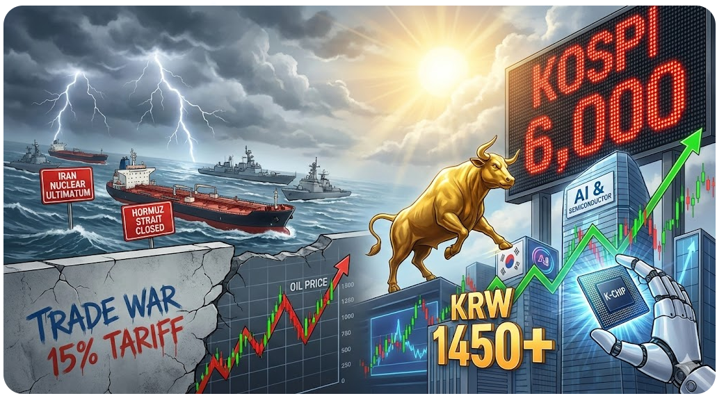 트럼프의 관세 폭탄과 중동 전쟁 위기 글로버 불확실성과 코스피 6,000 시대 한국증시