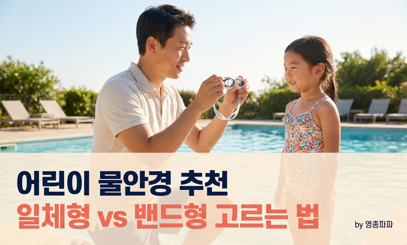 물안경 든 아빠와 아이