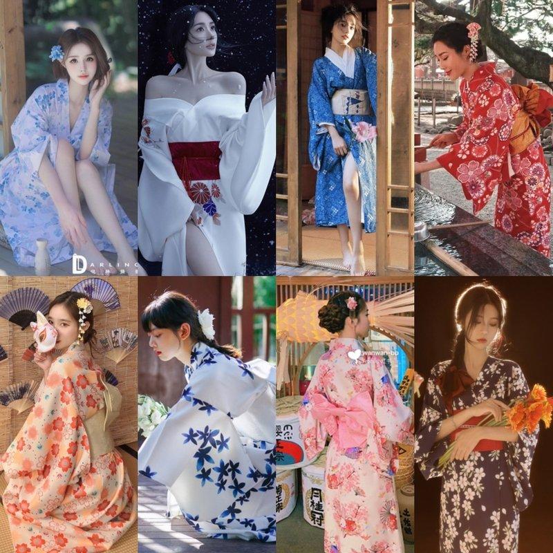 기모노 유카타 일본 전통의상 축제 코스튬 여성