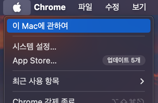 내 맥 정보 보기