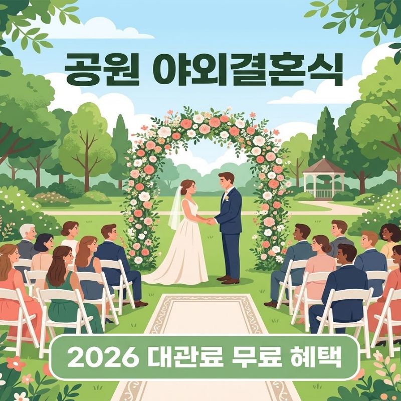 2026년 서울 야외결혼식 비용 정원결혼식 공공예식장 예약 대관료 무료 혜택