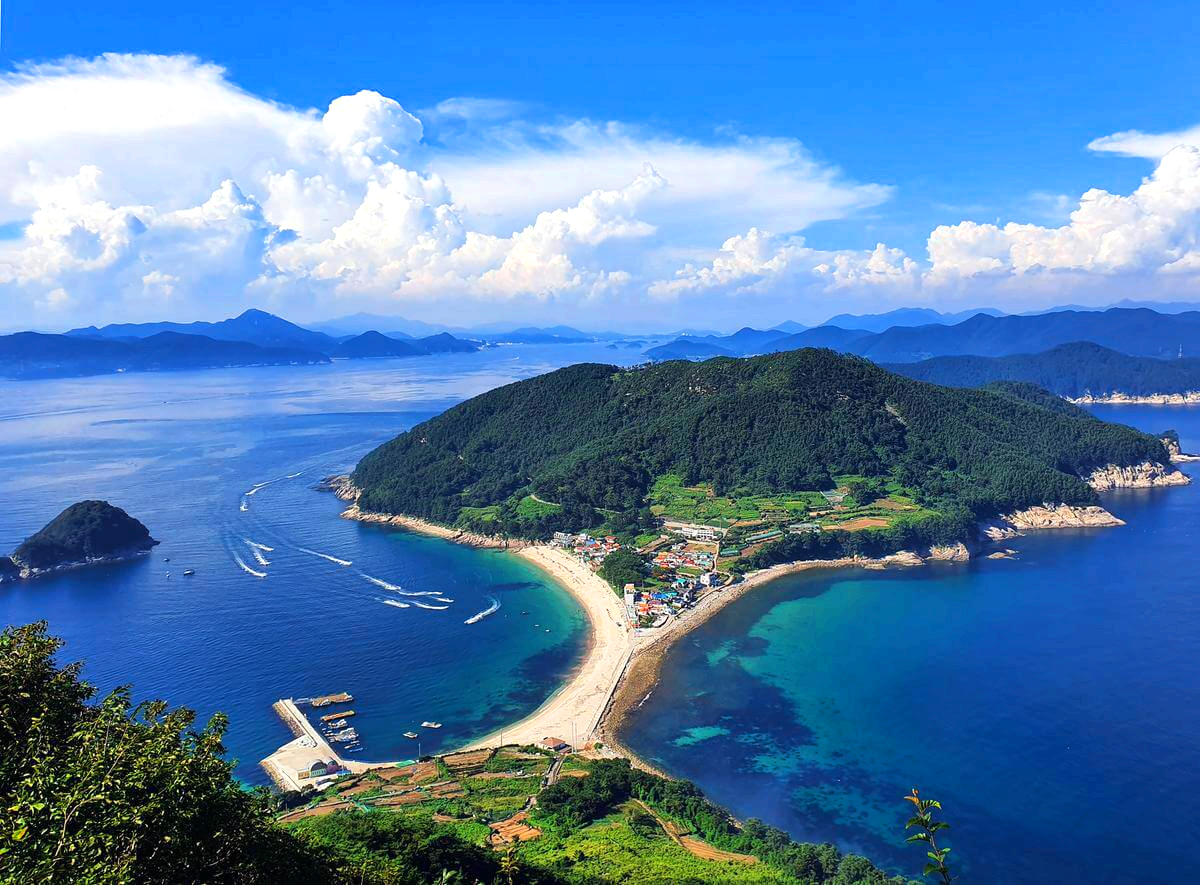 비진도 드론 이미지