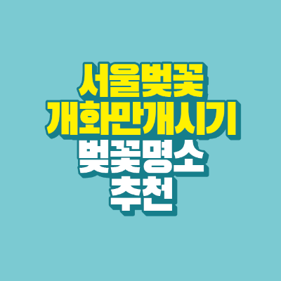 썸네일-서울-벚꽃-개화-만개시기-벚꽃-명소-추천