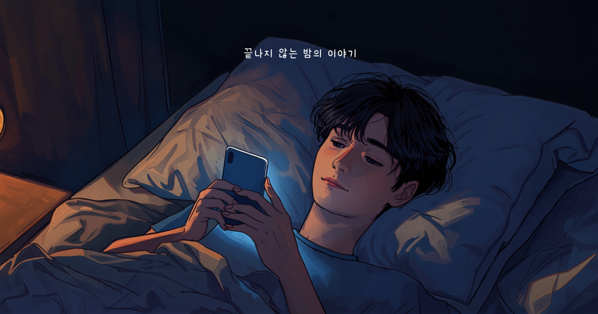 잠들기 전 스마트폰 불빛의 경고