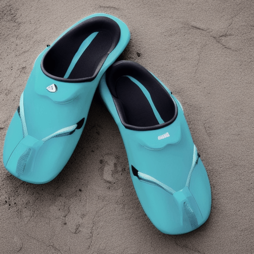 모래사장 위 놓여진 아쿠아슈즈