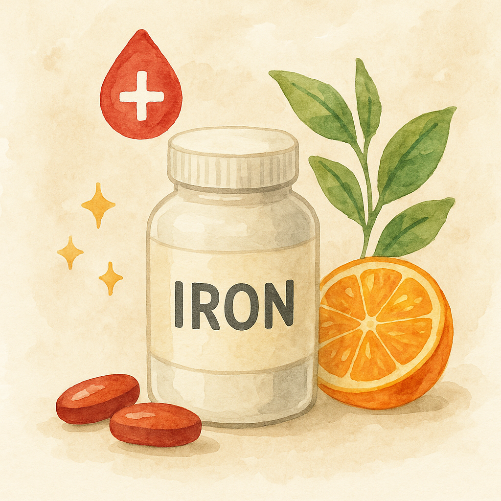 비타민 C가 철분 흡수를 도와준다.