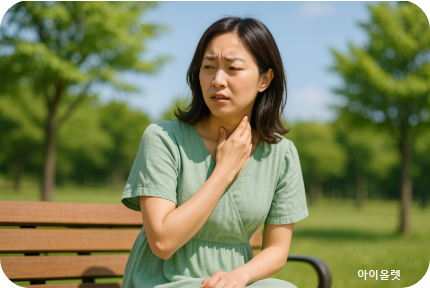 목의 이물감을 느끼는 순간