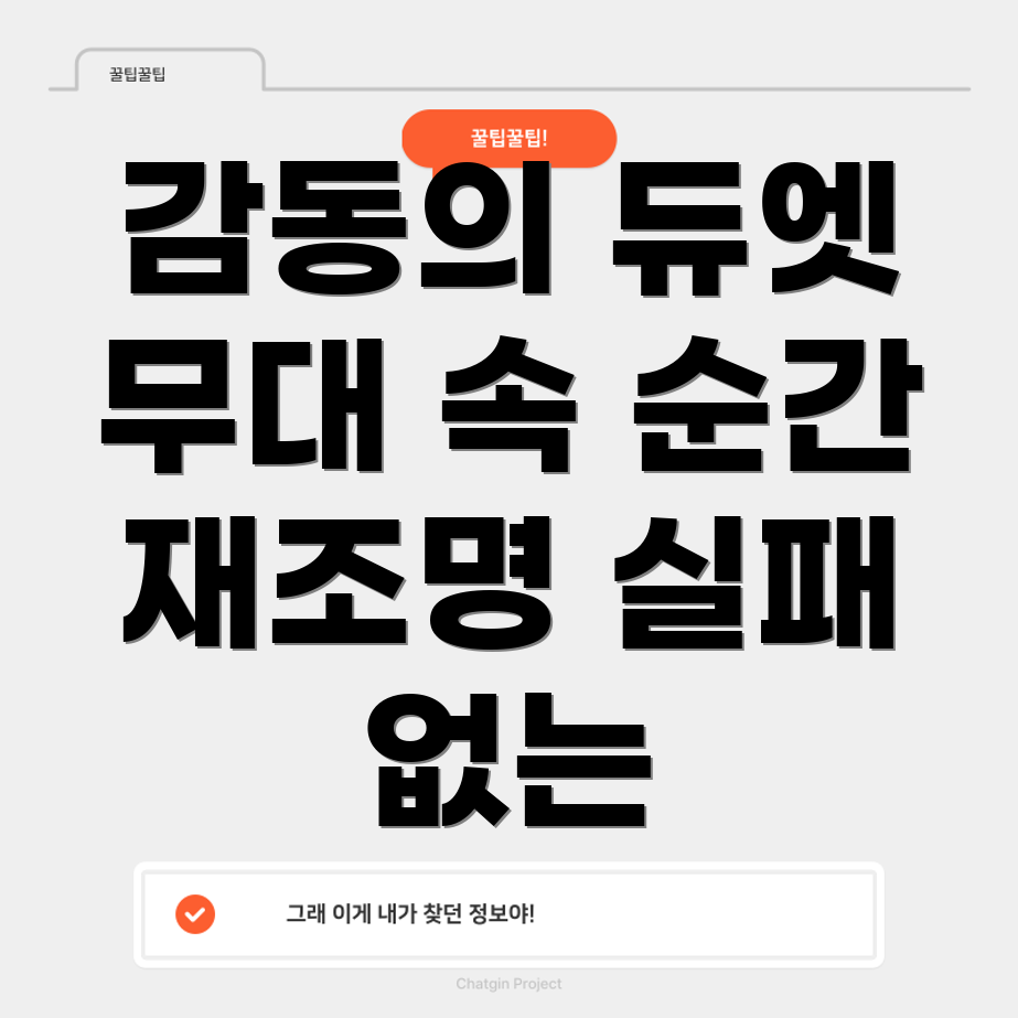 미스터트롯 듀엣 무대