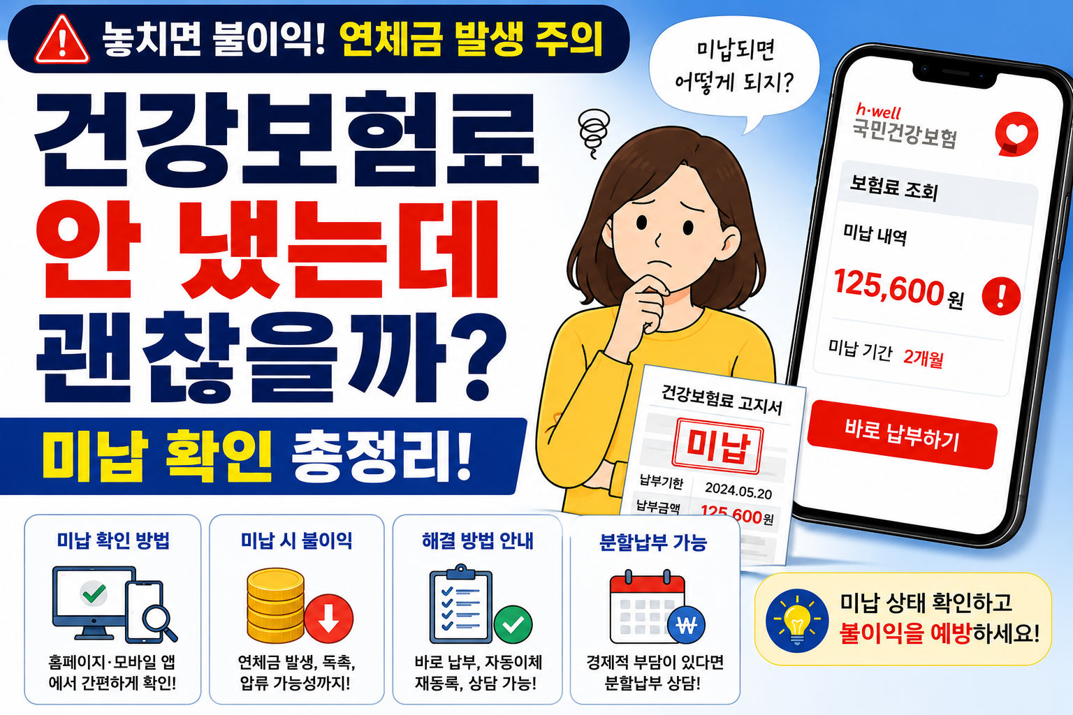 건강보험료 안 냈는데 괜찮을까? 미납 확인 방법과 불이익 총정리