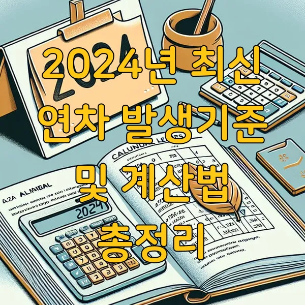2024년 최신 연차 발생기준 및 계산법 총정리