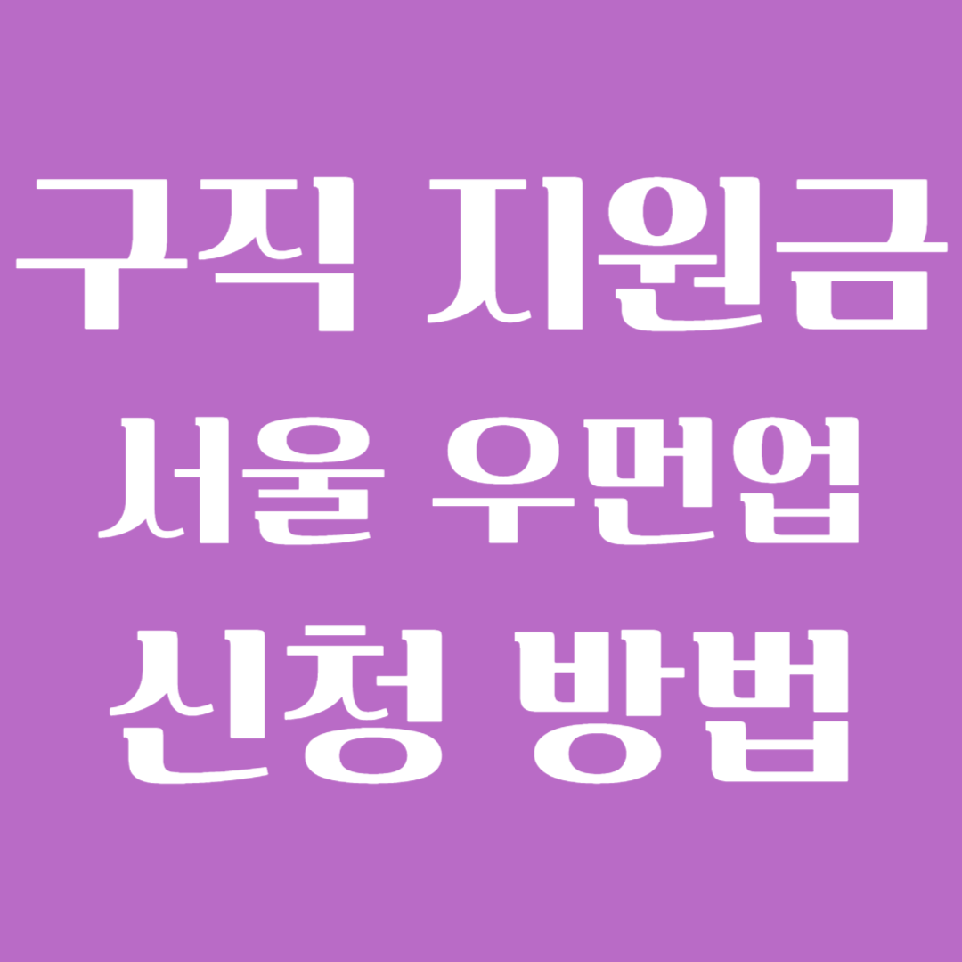 서울 우먼업 구직 지원금 3차 신청 방법 인턴십