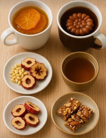 전통차와 잘 어울리는 건강 간식