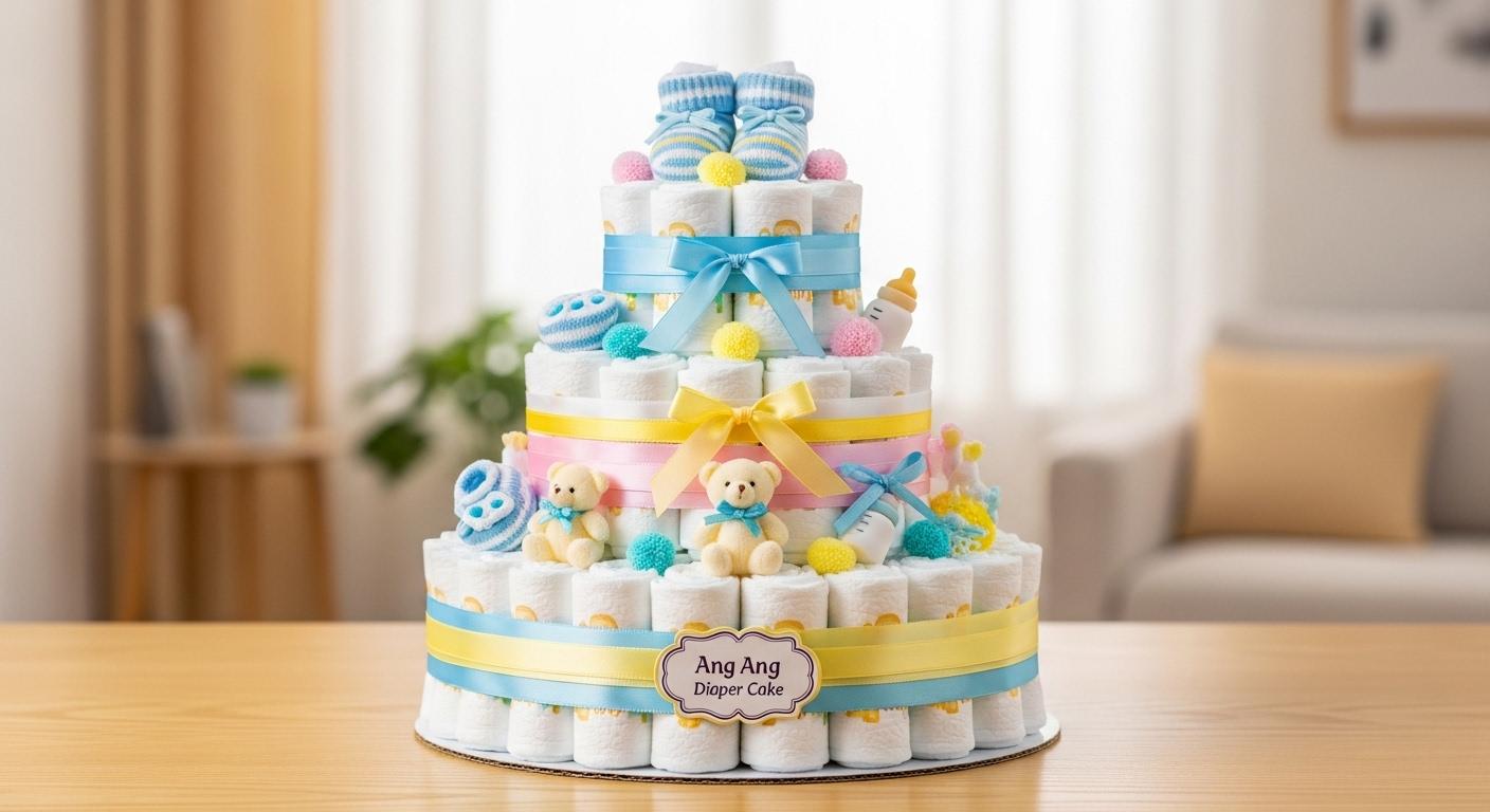 앙앙 기저귀 케익