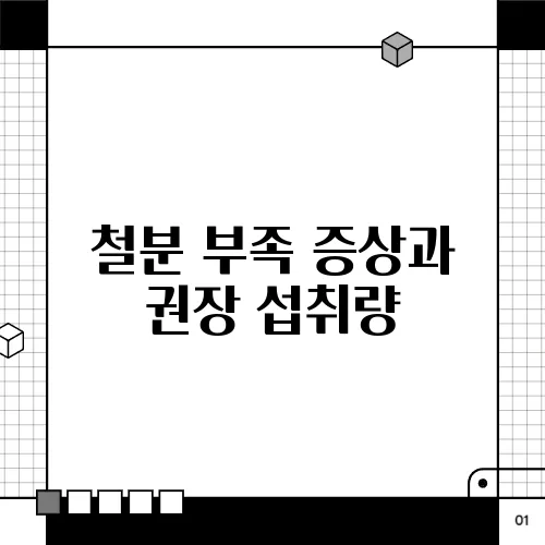 철분 부족 증상과 권장 섭취량
