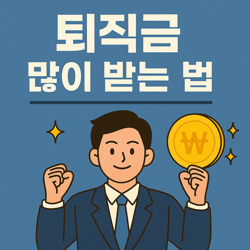 퇴직금 많이 받는 법