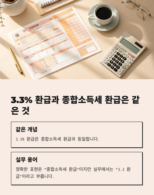 3.3% 환급과 종합소득세 환급은 같은 것
