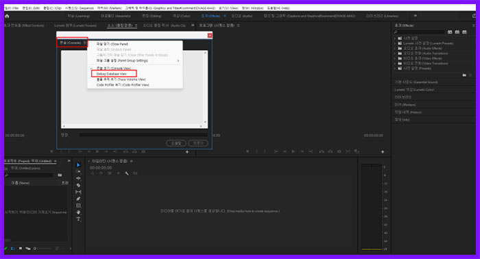 프리미어 프로 영어 한글 자막 버전