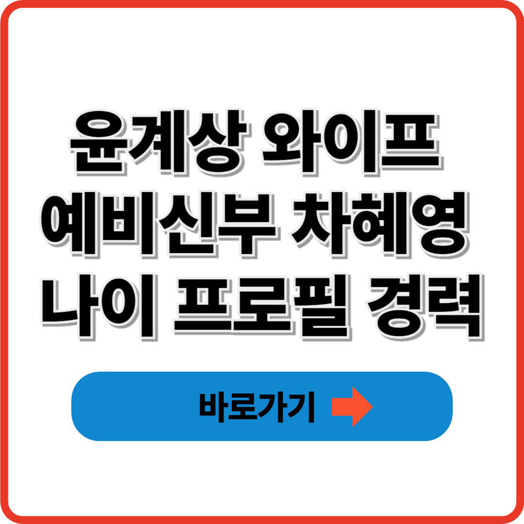 윤계상 와이프 예비신부 차혜영 나이 프로필 경력 썸네일