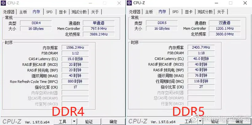 DDR4 vs DDR5 성능 차이 AIDA64 벤치마크