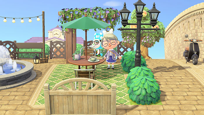 동물의 숲 안내소 광장꾸미기