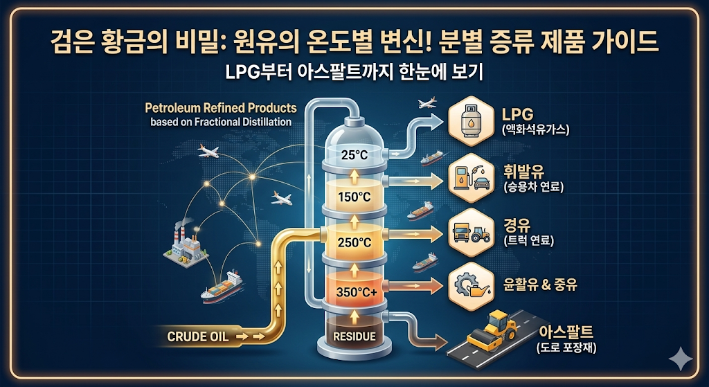 원유에서 석유 정제 원리,제품,종류, 용도 알아보기