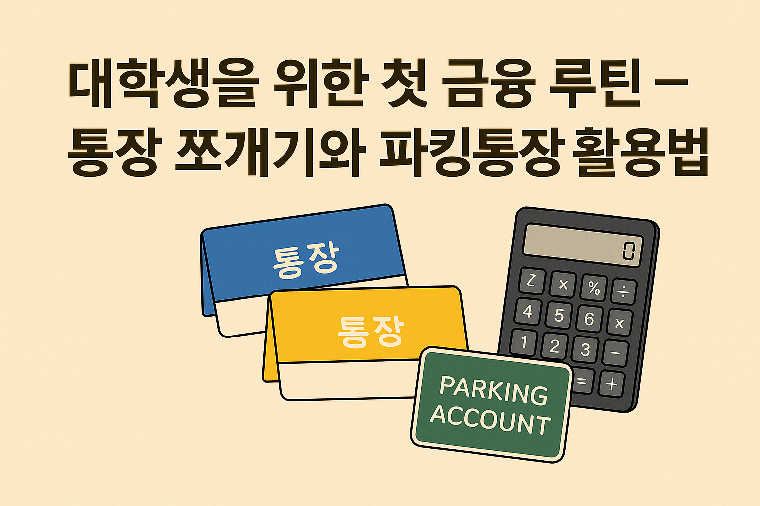 대학생을 위한 첫 금융 루틴 &ndash; 통장 쪼개기와 파킹통장 활용법