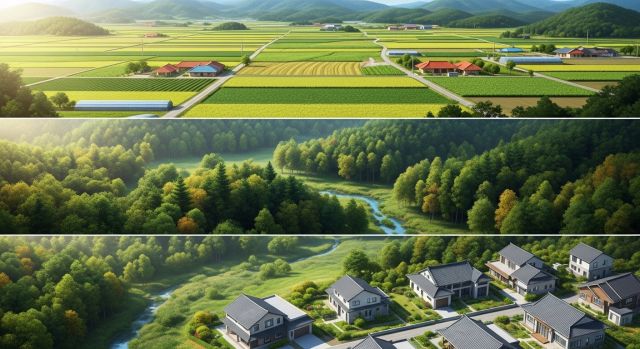 전원주택 건축 가능한 토지 유형 비교 농지 임야 계획관리지역 설명 이미지