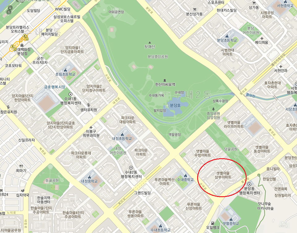 삼부아파트-지도