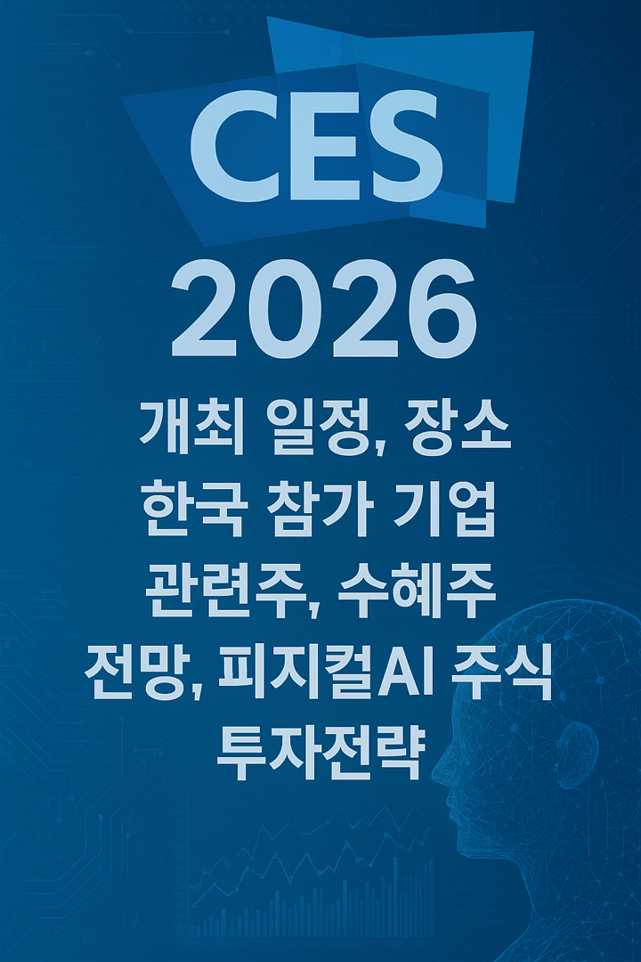 CES 2026 개최 일정, 장소, 한국 참가 기업, 관련주, 수혜주, 전망, 피지컬AI 주식, 투자전략