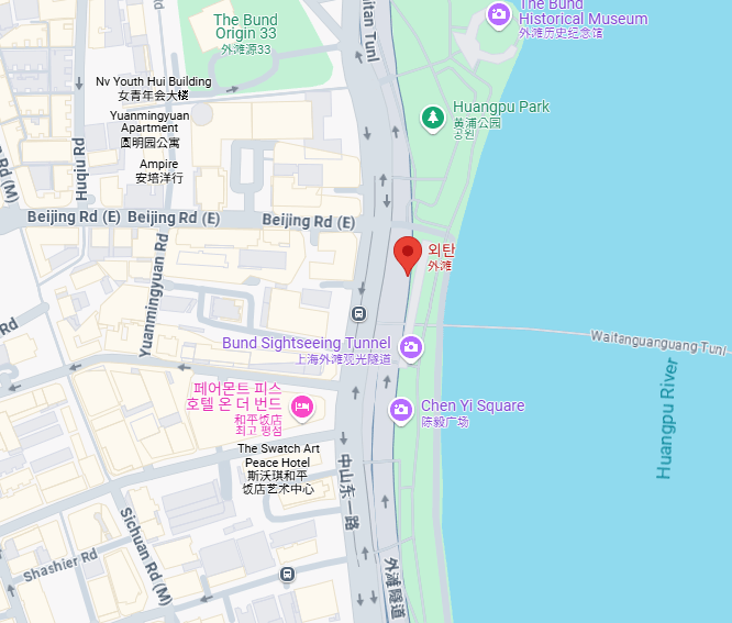 상하이 여행코스 추천 외탄 위치