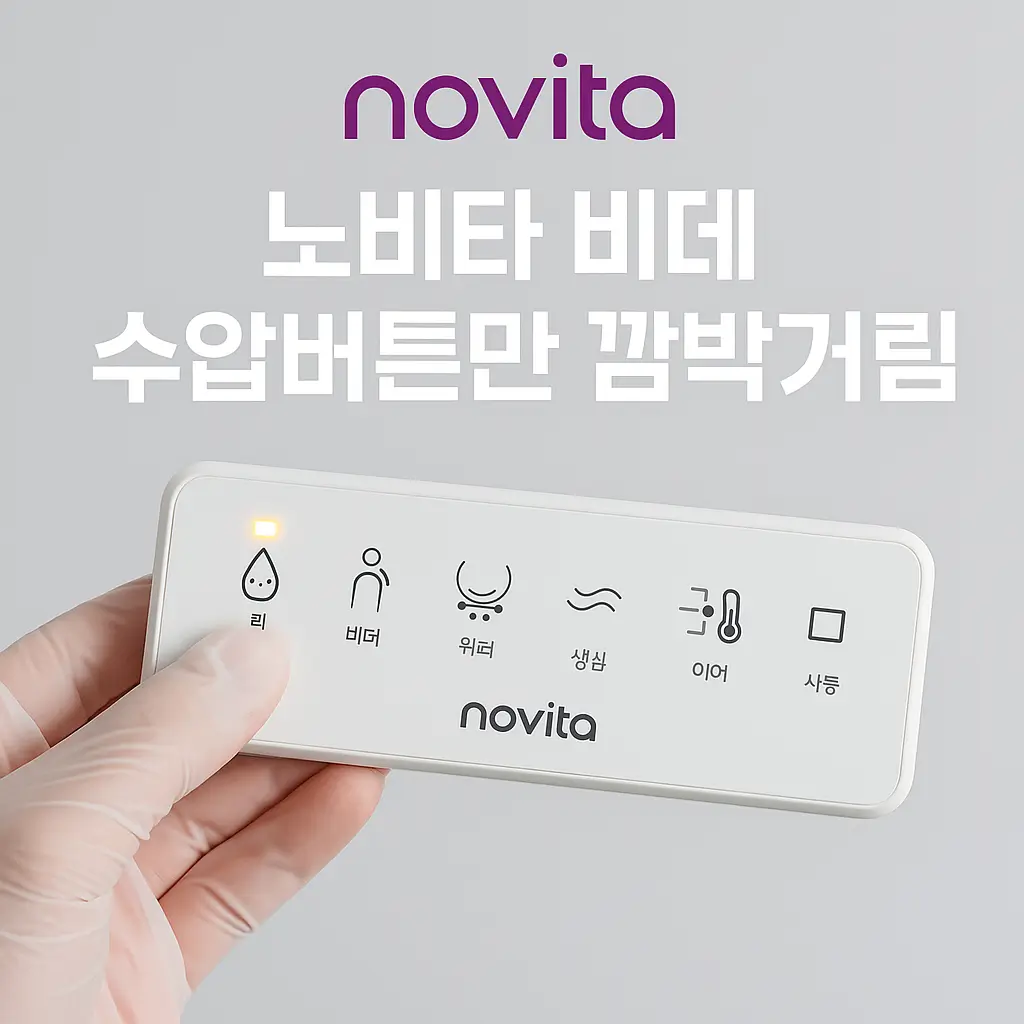 노비타 비데 수압버튼만 깜박거림