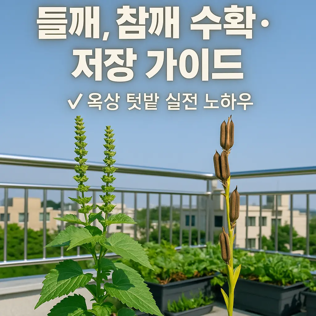 2025 들깨·참깨 수확 & 저장법 완벽 가이드 – 옥상 텃밭도 가능한 실전 노하우
