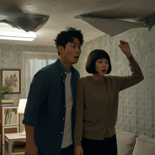 아파트-거실-누수