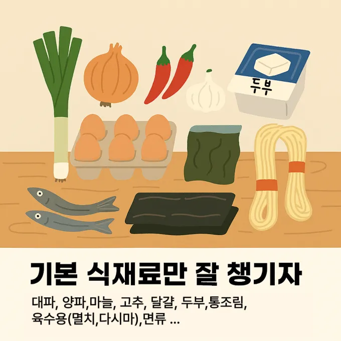 기본 식재료 잘 챙기기