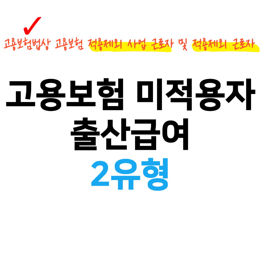 고용보험 미적용자 출산급여 2유형