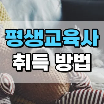 평생교육사 2급 취득방법 전공요건 실습안내 활동분야_6