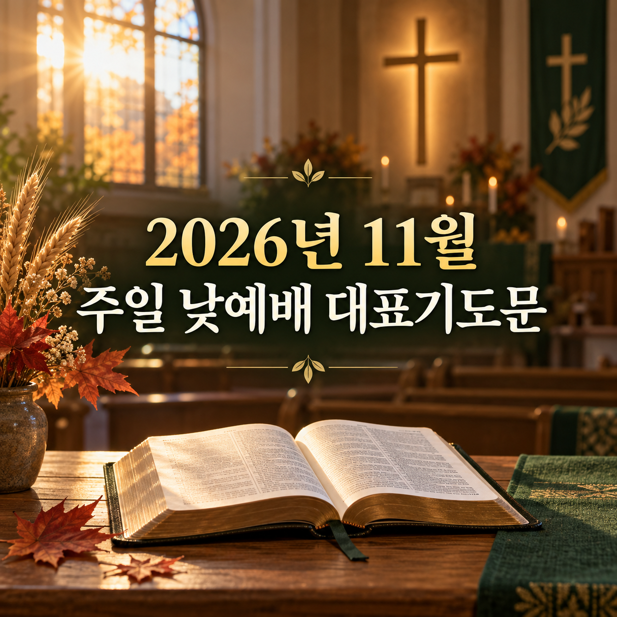 2026년 11월 주일 낮예배 대표기도문