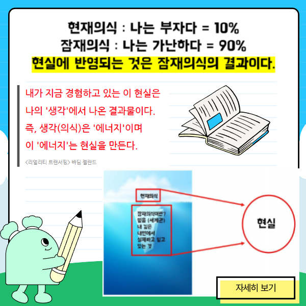 리얼리티 트랜서핑 생각 에너지와 잠재의식 설명 이미지