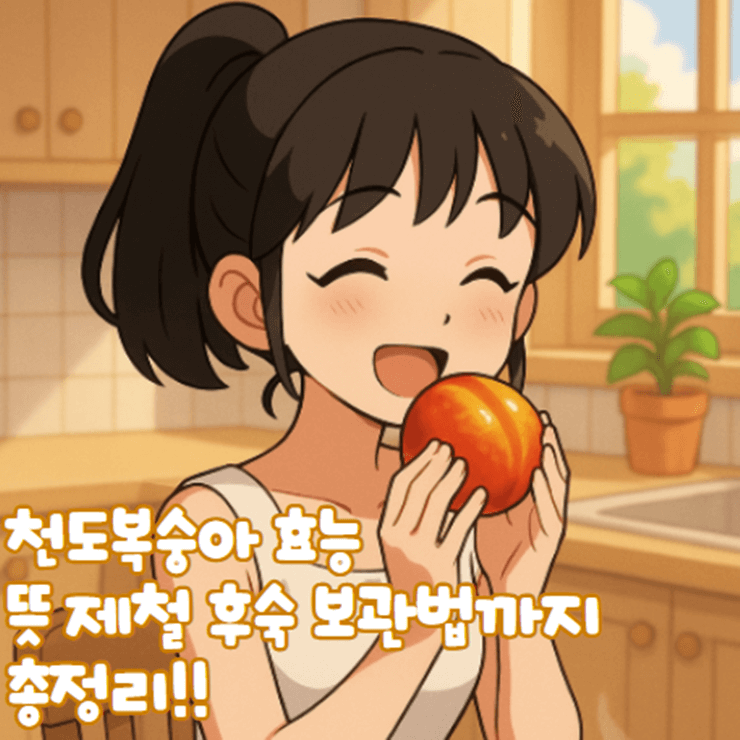 천도복숭아_효능_뜻_제철_후숙_보관법_총정리1