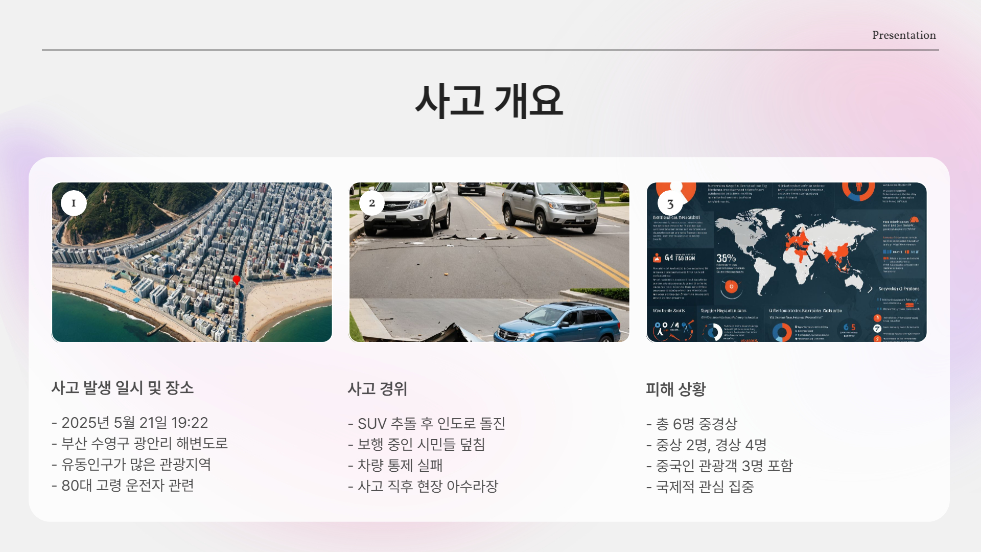 사고 당시 상황 요약