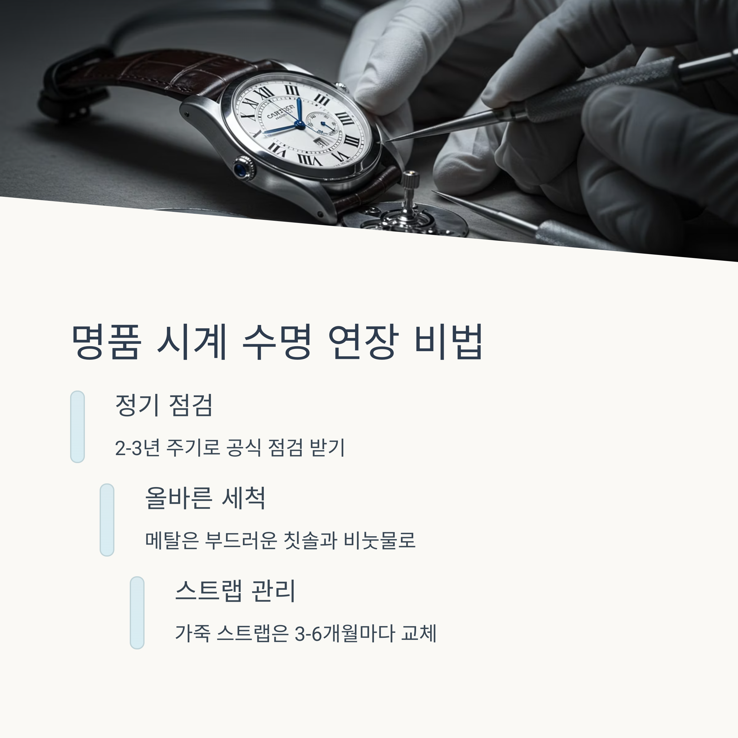 명품 시계 관리 꿀팁