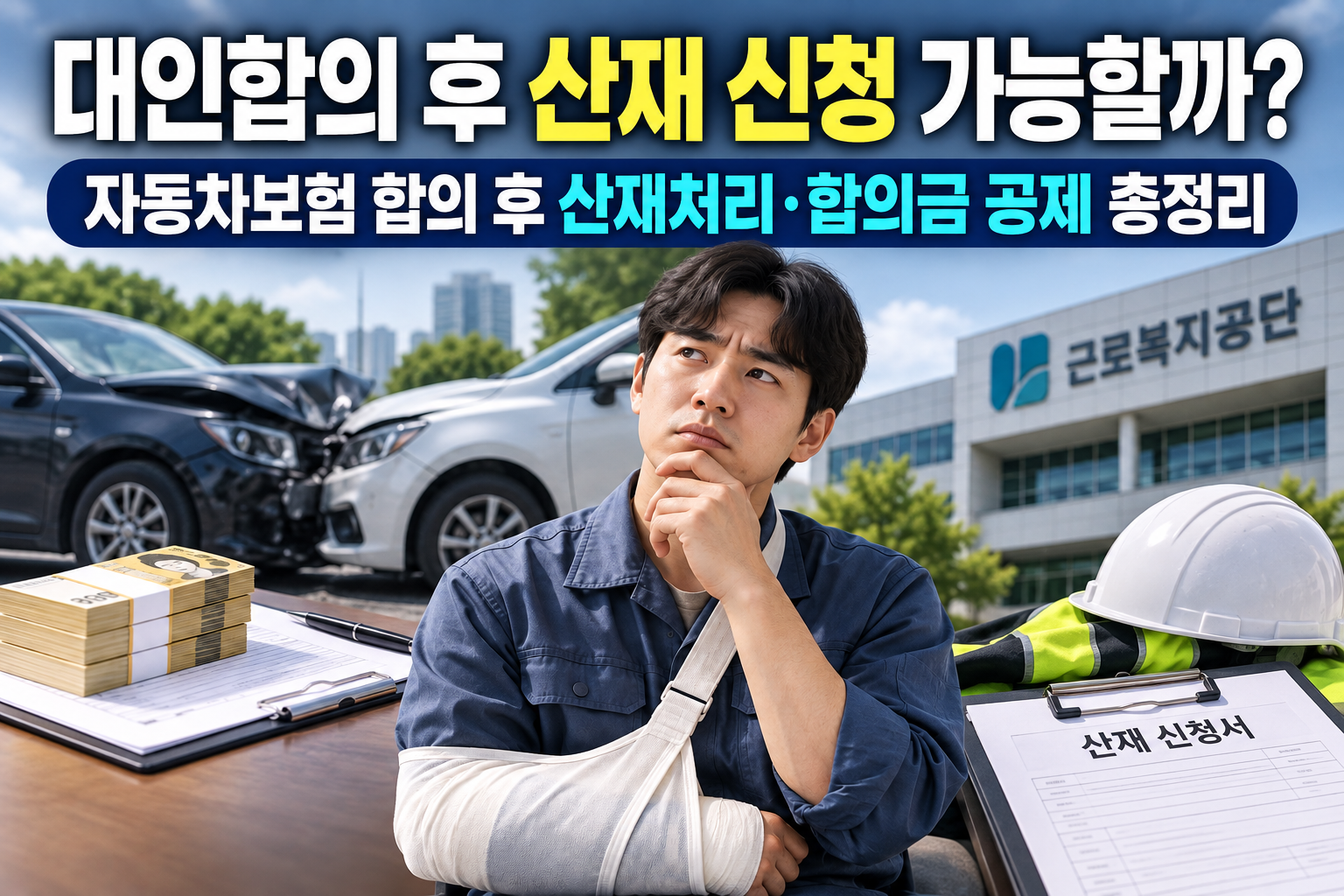 대인합의 후 산재 신청 가능할까? 자동차보험 합의 후 산재처리&middot;합의금 공제 총정리 관련 사진