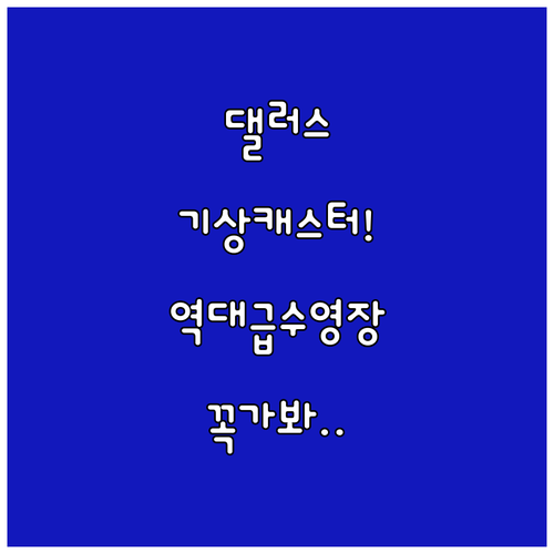 기상 캐스터 체험 가능한 댈러스 명소..