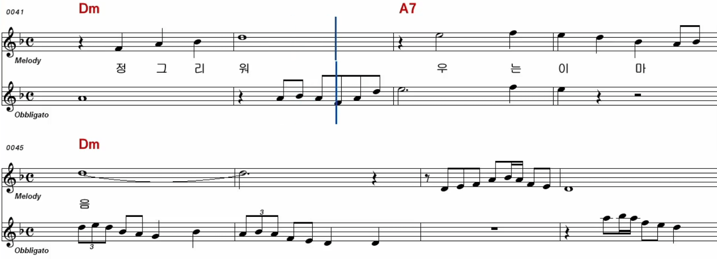 정정아(나훈아) 녹슬은 기찻길 악보