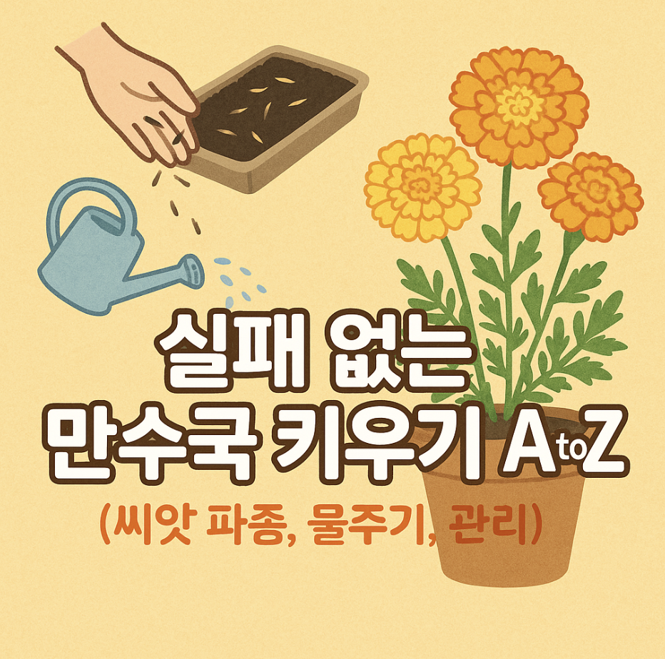 실패 없는 만수국 키우기 A to Z (씨앗 파종, 물주기, 관리)