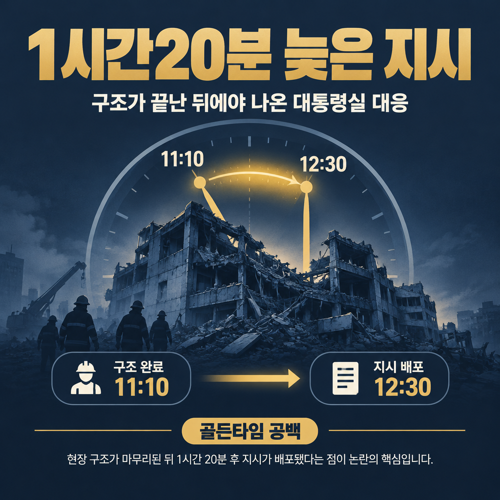 1시간20분 늦은 지시