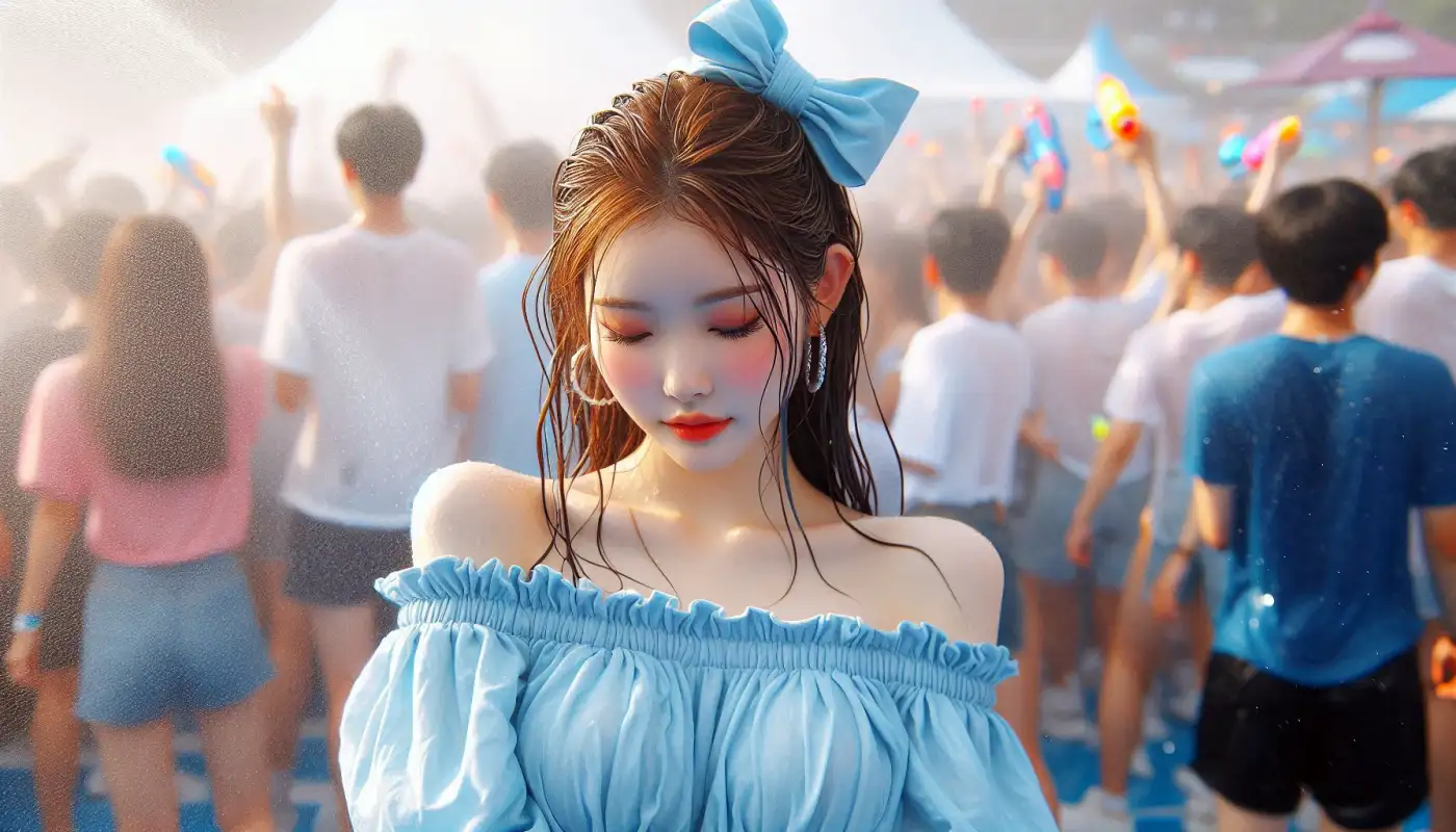 흠뻑쇼-나시-패션을-알아보고-페스티벌을-즐기는-여성의-모습