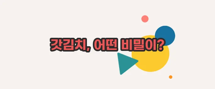 갓김치 효능 이제 베일을 벗겨볼까요