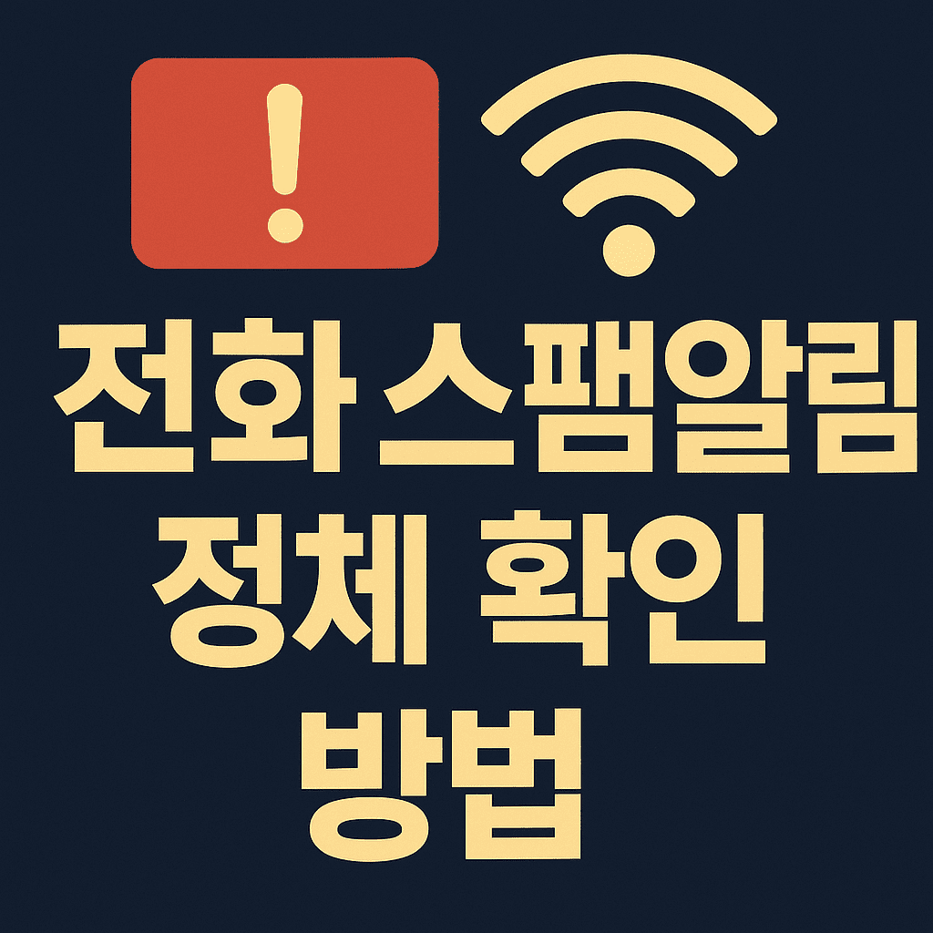 전화 스팸알림 뜰 때 정체 확인하는 방법